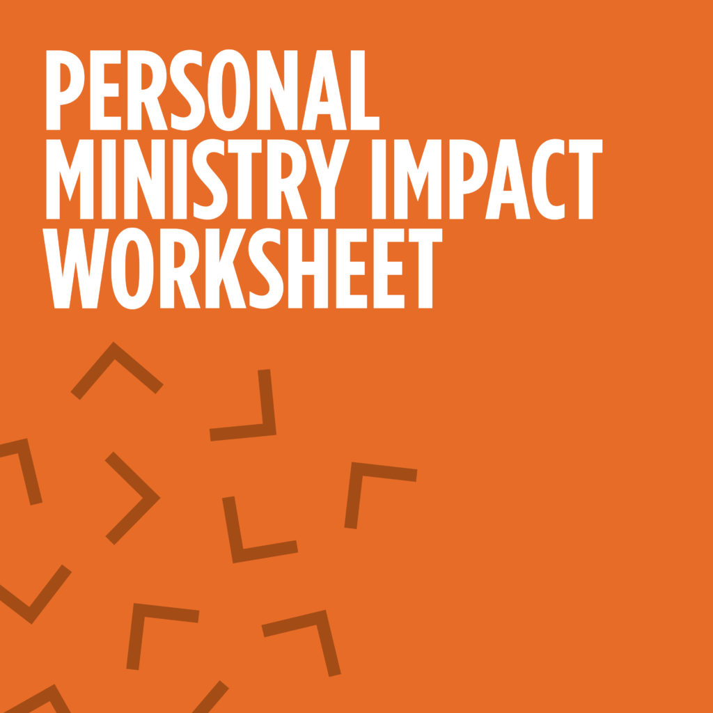 Personal Ministry Impact Worksheet